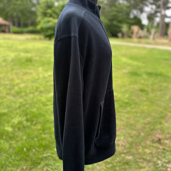 Banana Republic Black full-zip sweater XL Pockets Ribbed - Picture 2 of 10